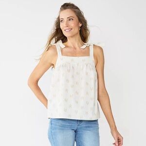 Sonoma Goods For Life Women’s Flowy Tie-Strap Tank Top Sz.L
